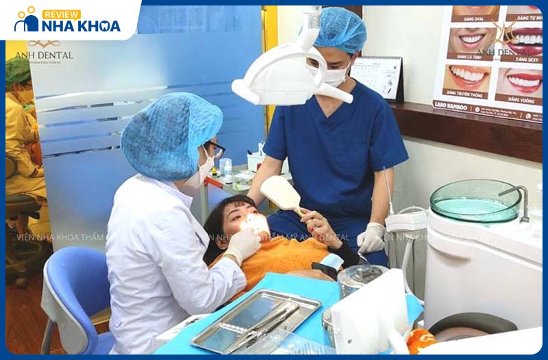 Nha khoa thẩm mỹ Anh Dental thực hiện trám răng với quy trình rõ ràng, chuẩn y khoa