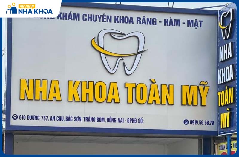 Nha khoa Toàn Mỹ là một phòng khám uy tín, có đội ngũ bác sĩ giỏi